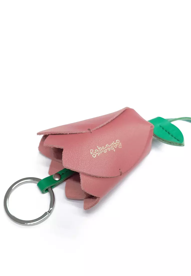 [Online Exclusive] Flower Key-ring Bag Charm - Pink