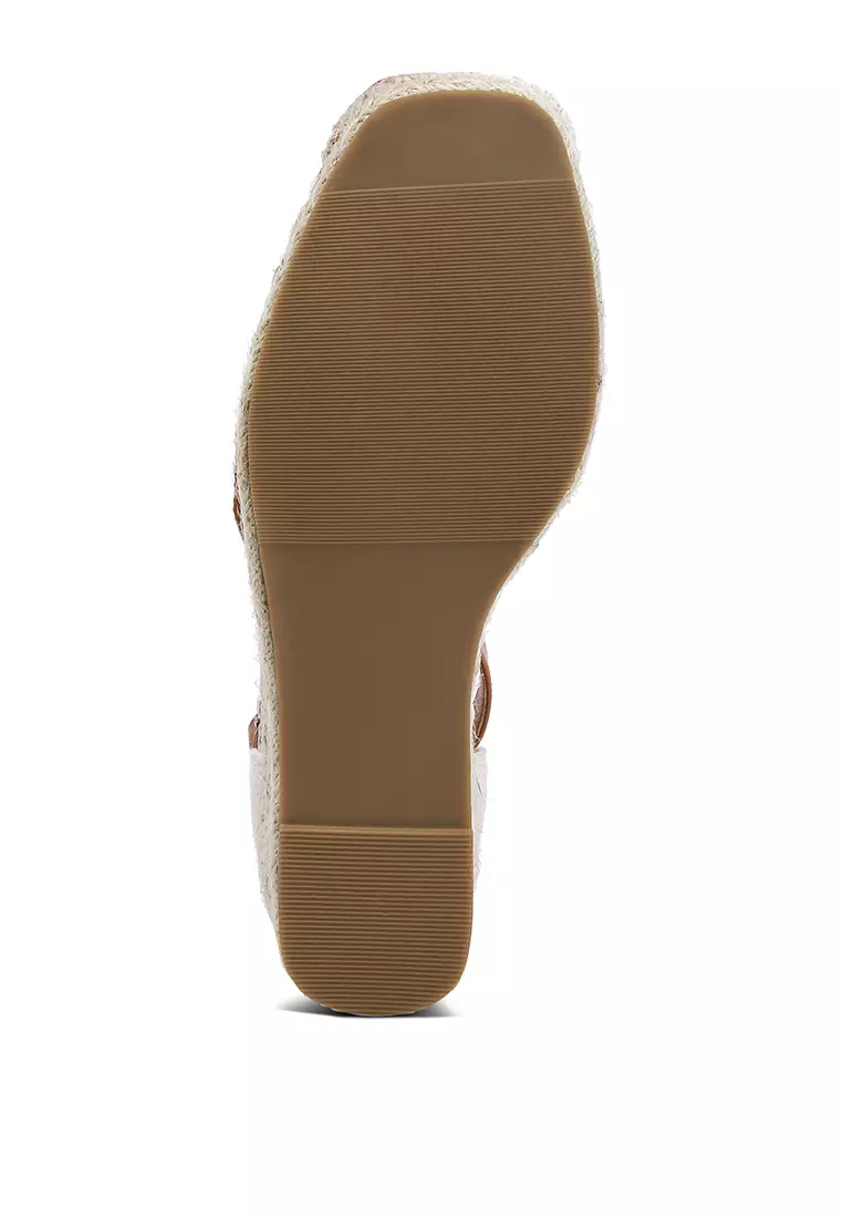 Tan Wedge Heel Espradilles