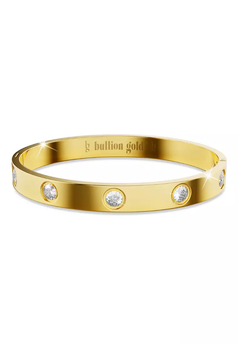 Cecelia Stainless Steel Bangle in Gold - 64mm