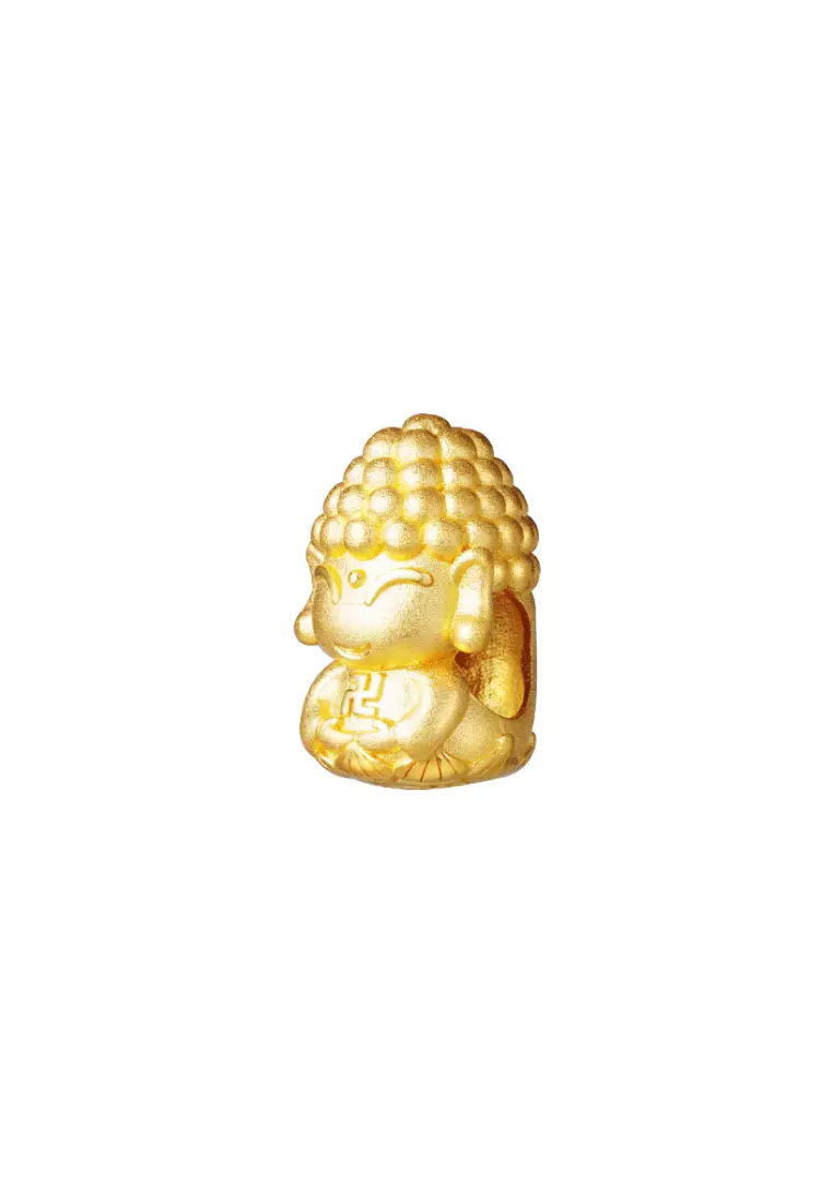 TOMEI【福气永罩】Chomel Buddha Charm, Yellow Gold 916