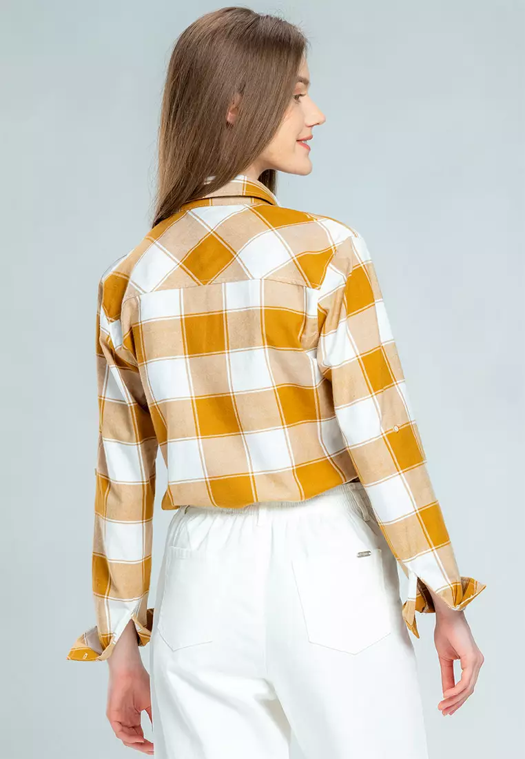 C2 Forlin Brown Kemeja Classic Wanita