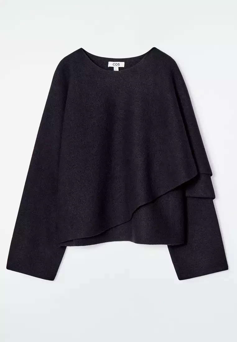 COS - COS V-NECK WOOL CAPE 【2022AW 新品未使用品】 COS - COS V-NECK WOOL CAPE 【2022AW 新品未使用品】の通販 by