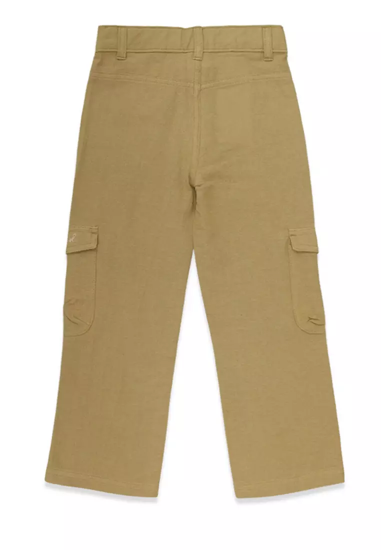 Long Linen Cargo/ Celana Jeans Kargo Anak Perempuan Khaky/ Rodeo Junior Girl Urban Casual