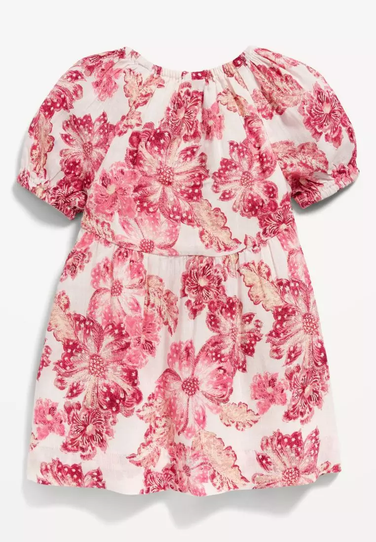 Buy Old Navy Matching Puff-Sleeves Floral-Print Dress for Baby 2025 ...