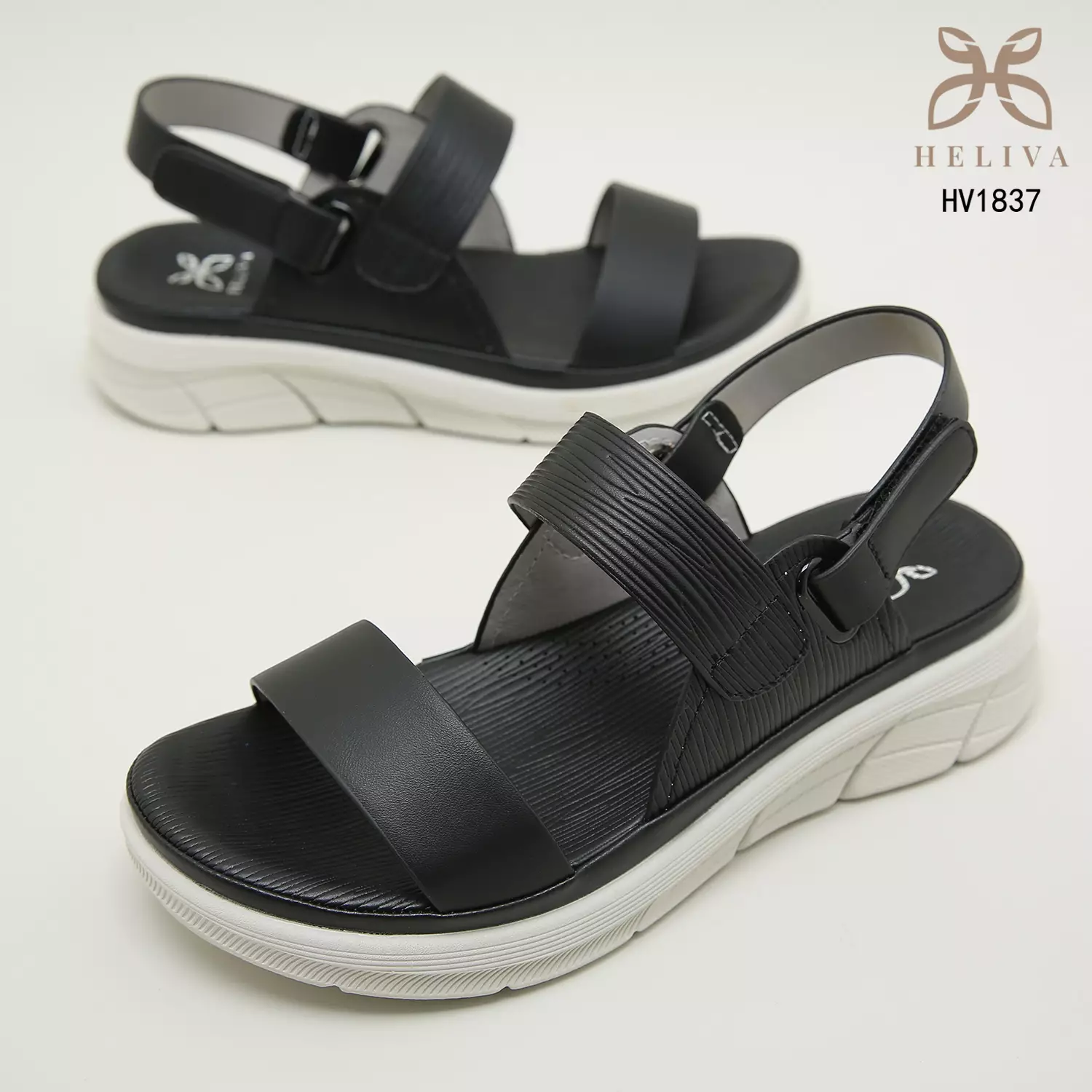 Heliva Shela Sandal Wedges Strap Ankle Wrap Sol 4cm