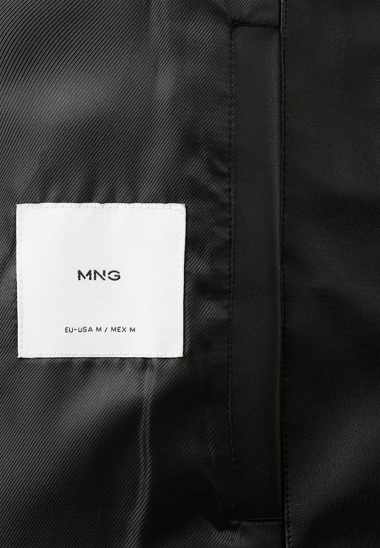 Faux-Leather Jacket with Pockets