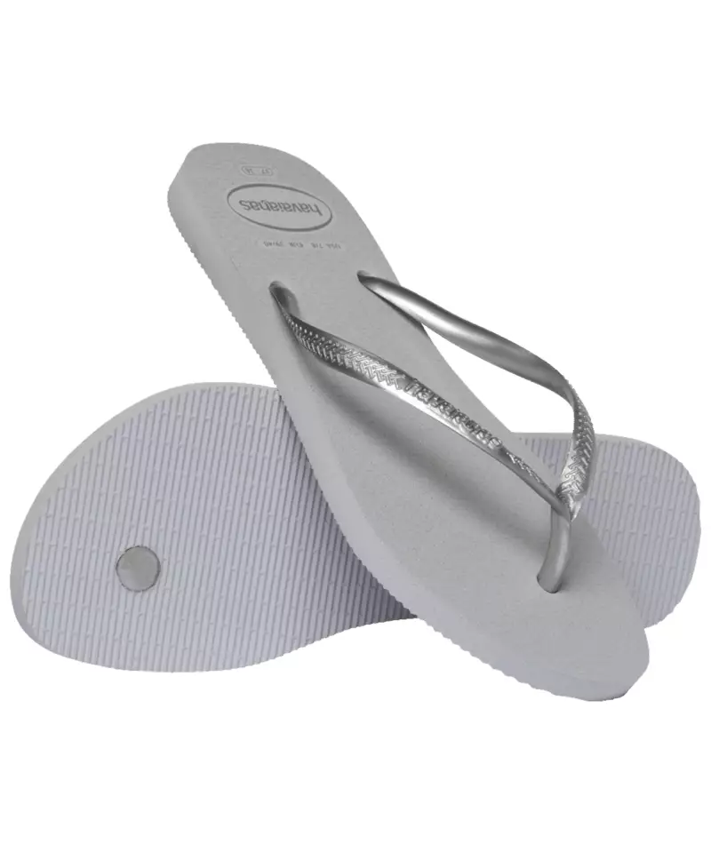 [ONLINE EXCLUSIVE] Havaianas Slim Gloss Grey/Ice Gray - Sandal Wanita
