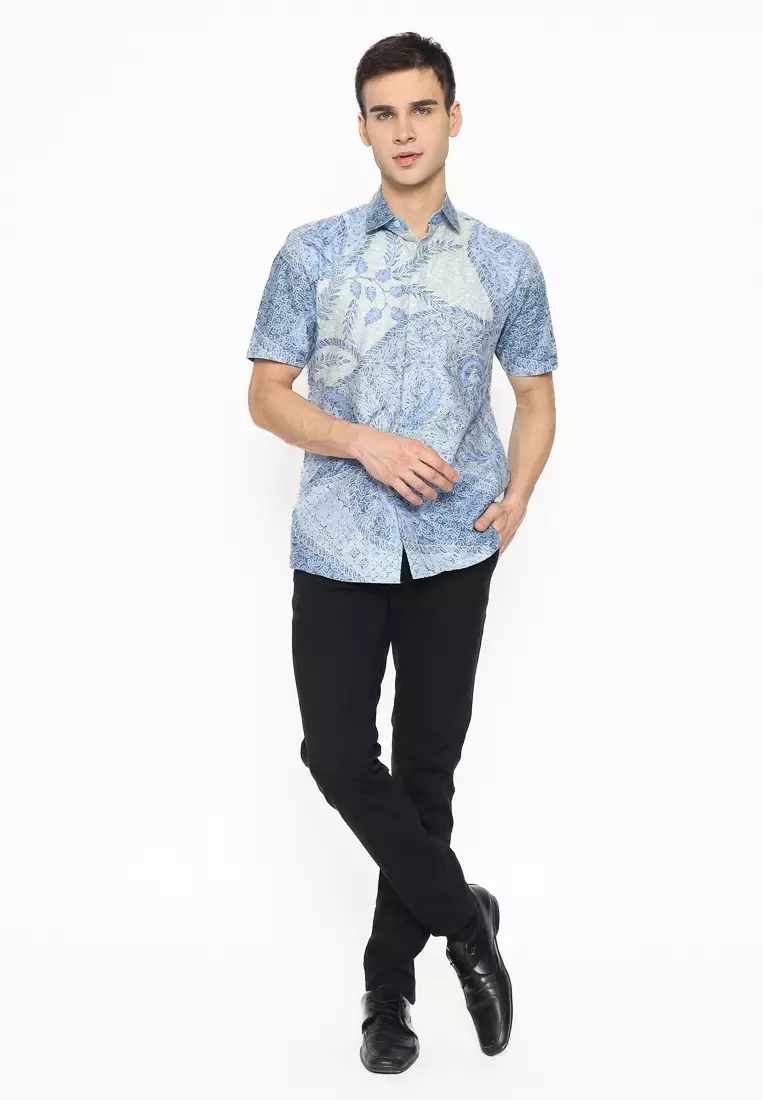 MY AKSA BATIK PRIA KEMEJA PENDEK MARINO MADELINE