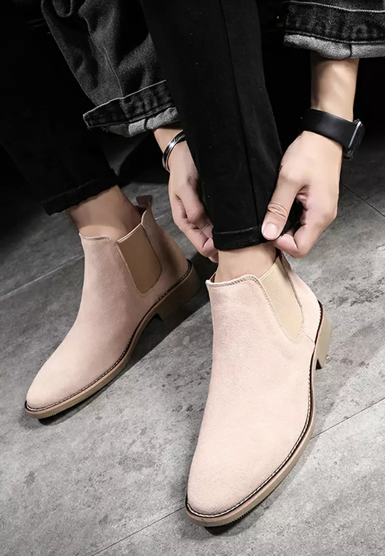 Cow Suede Vintage Elastic Boots MC126