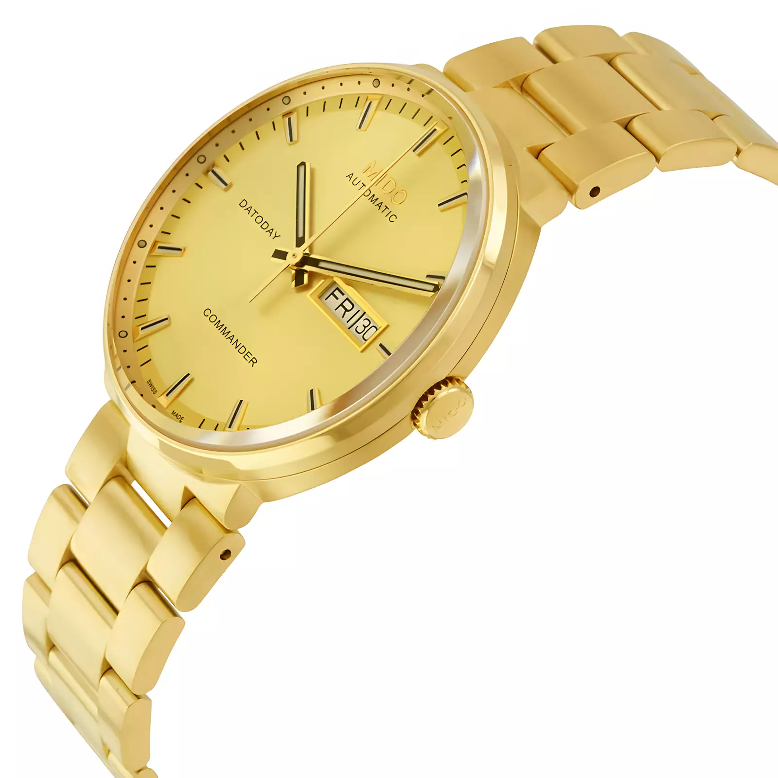 Jam Tangan Analog Pria MIDO Commander II M0144303302180 DATODAY Gold - Stainless Steel