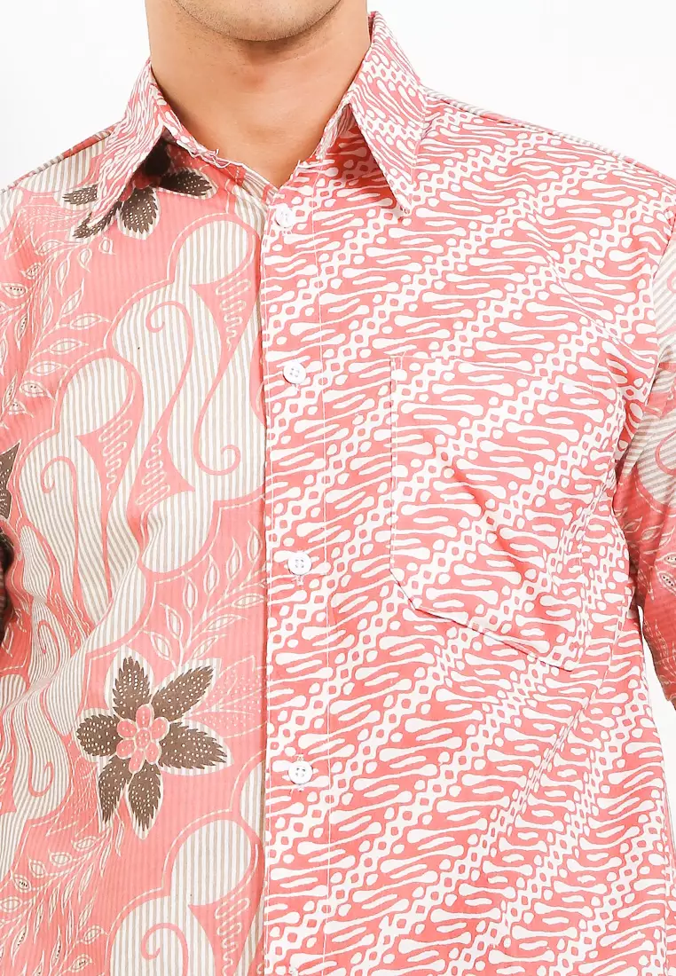 Seno Kemeja Batik Pria Premium Casual Modern Lengan Pendek