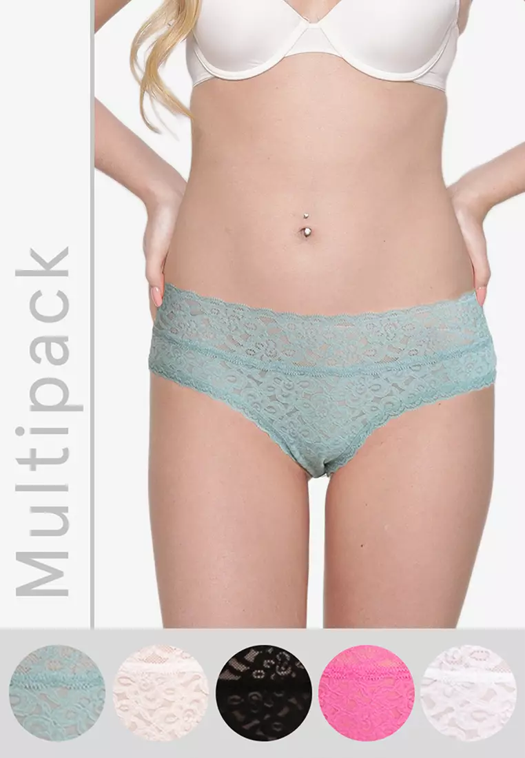 Lace Hipster Panties (5-Pack)