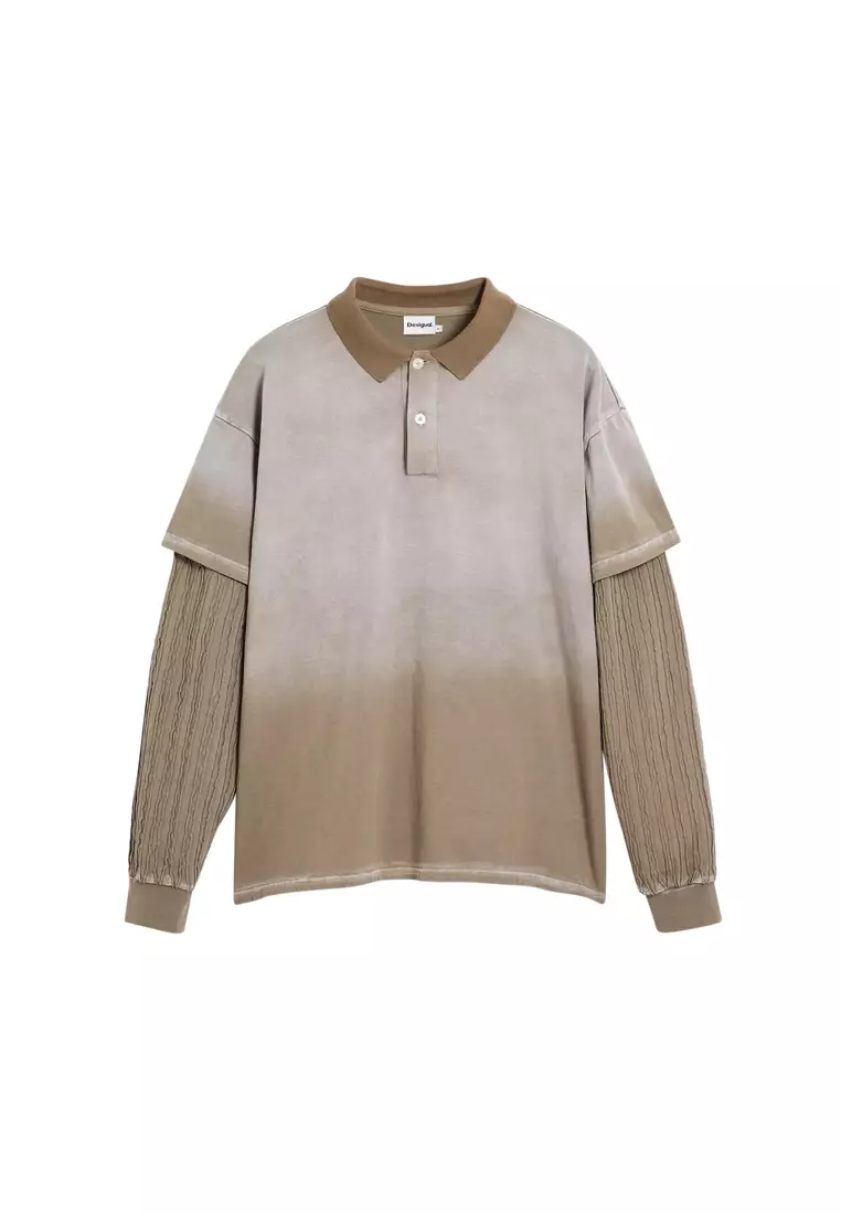 Double long-sleeve polo shirt