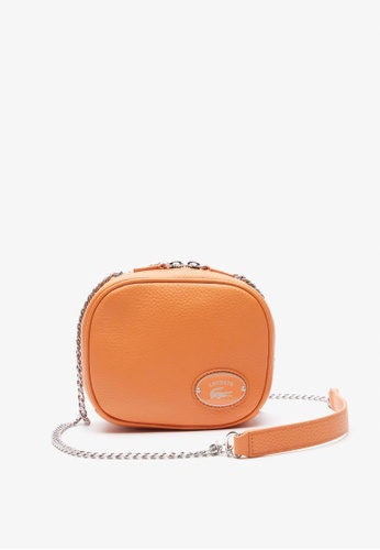 Lacoste orange Lacoste Small Leather Crossbody Bag C2BC7ACD920A78GS_1