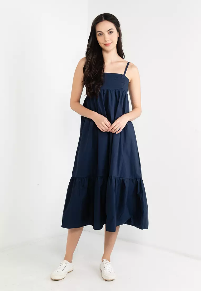 Buy VOIR Sleeveless Babydoll Flare Hemline Midi Dress 2023 Online | ZALORA  Singapore