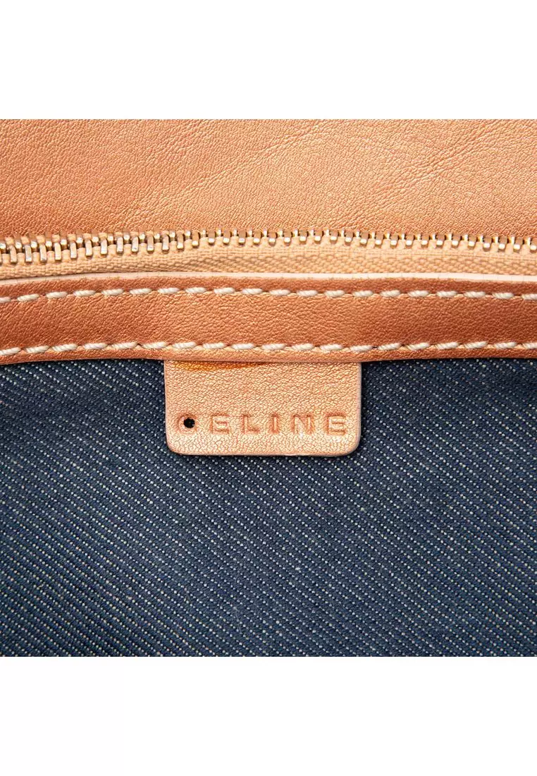 Pre-Loved Celine Macadam Denim Handbag