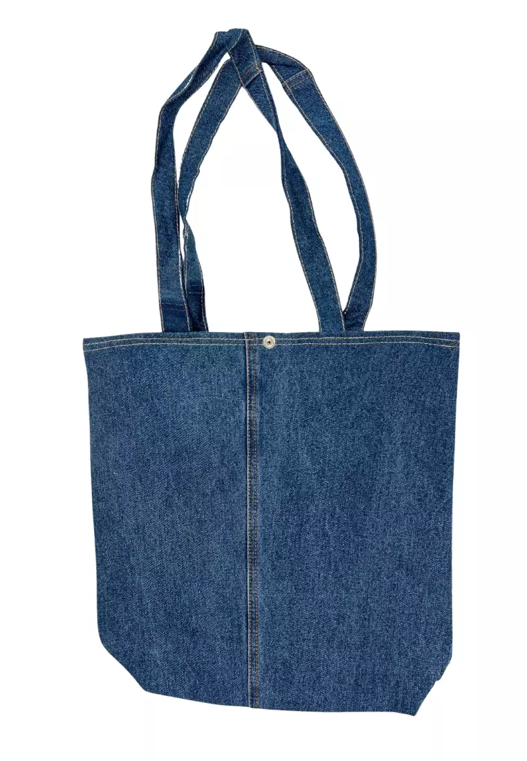 Tri-Panel Embroidered Tote Bag