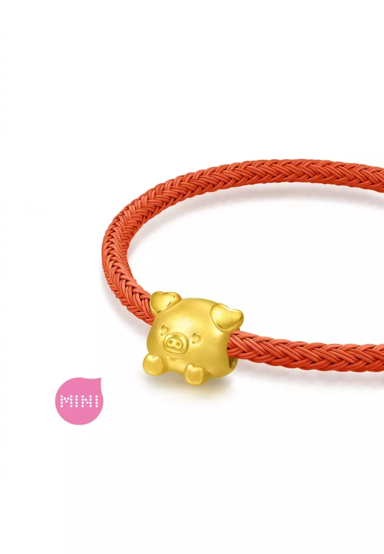 999 Gold Pig Charm for Women & Men 95970C  [Bracelet not included]