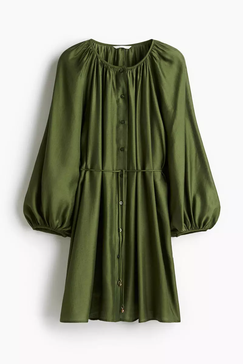olive green chiffon dress KissProm main image 0