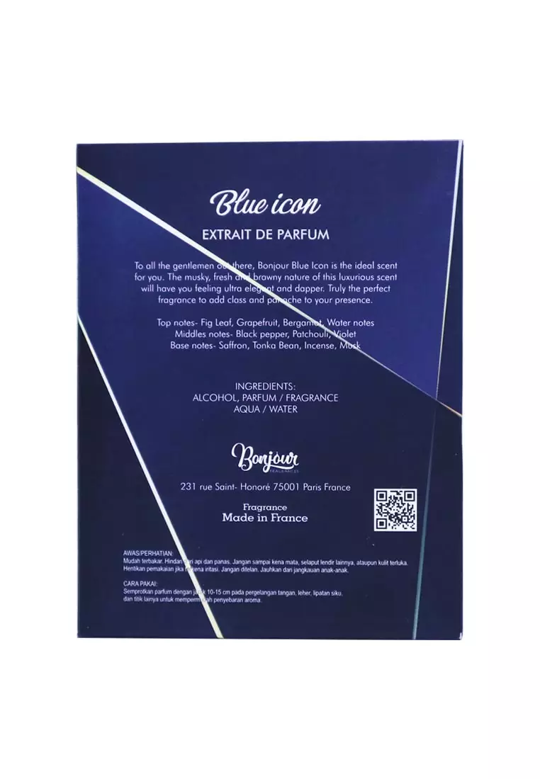 Bonjour Blue Icon Extrait De Parfum Pour Homme 100 ML