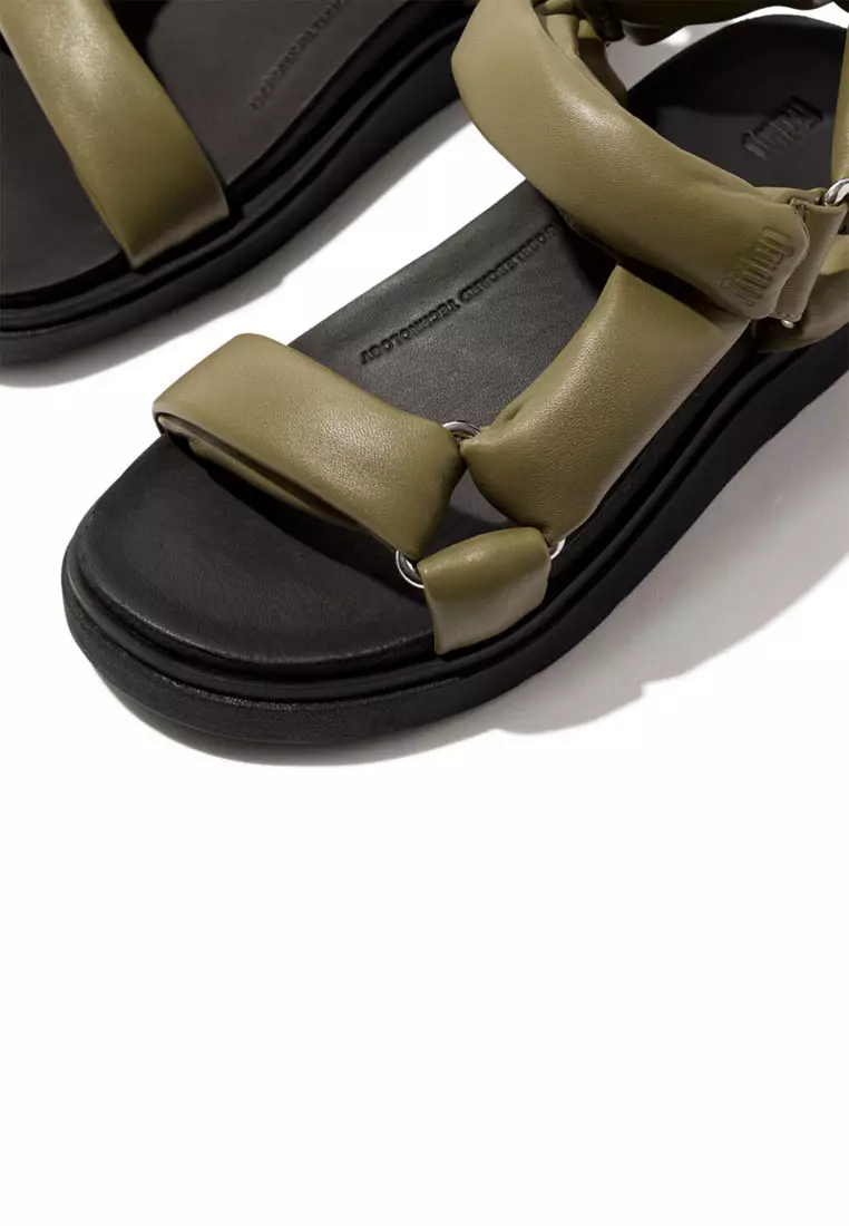 GEN-FF Women's Soft-Leather Back-Strap Sandals - Camo-Green (IZ8-C14)