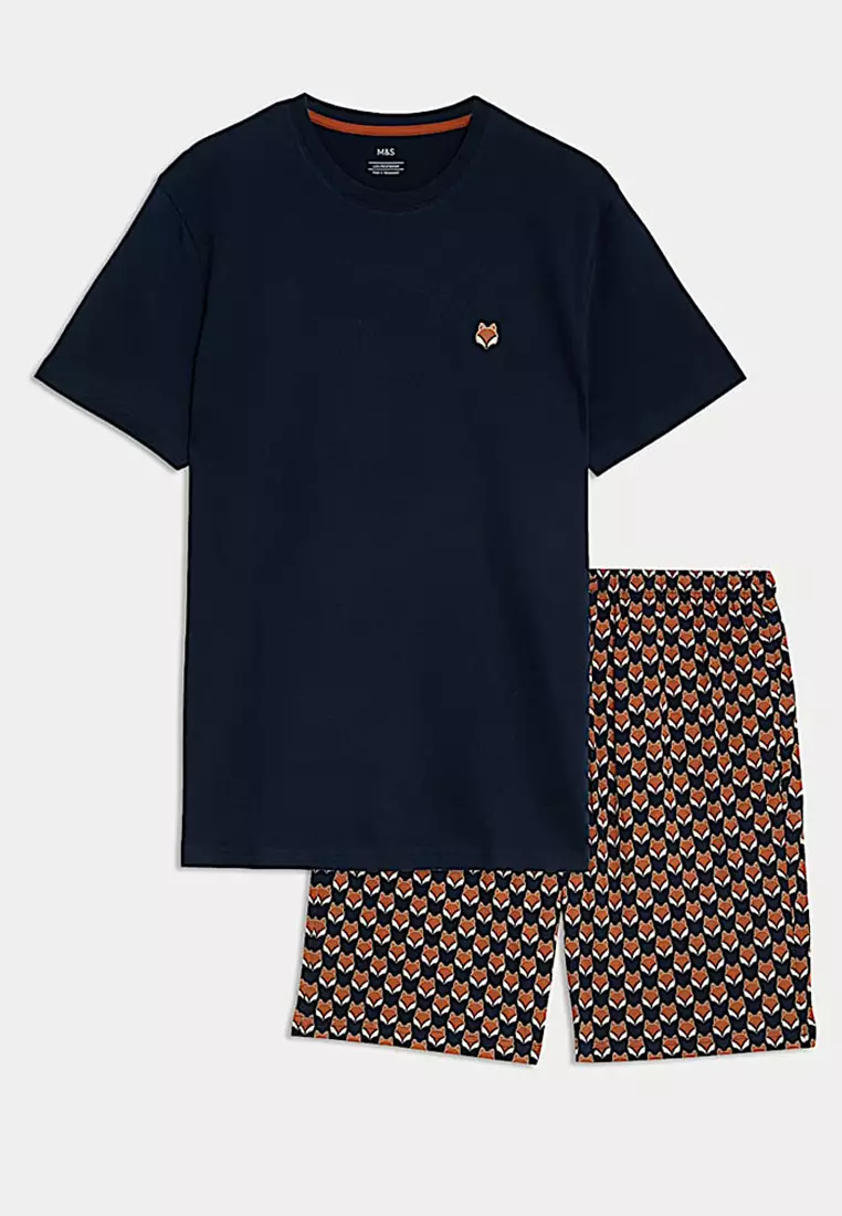 Pure Cotton Fox Print Pyjama Set