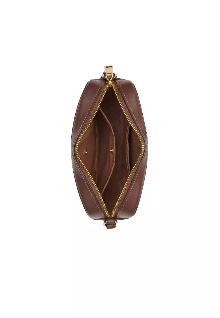 Mini Jamie Camera Bag In Signature Canvas Tan/Brown CY752