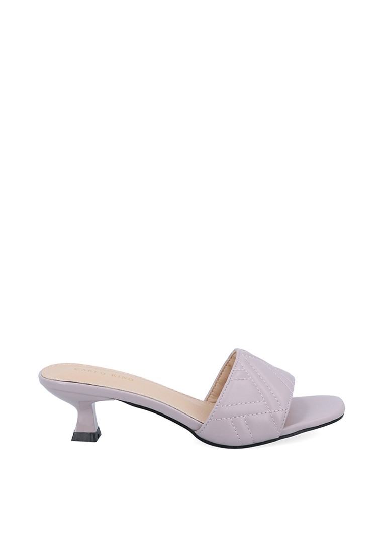 Light Purple Selia Flared Heel Sandals