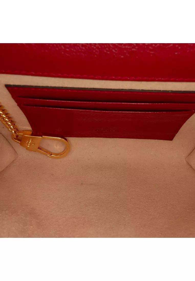 Pre-Loved Gucci Mini Leather Rajah Web Chain Crossbody
