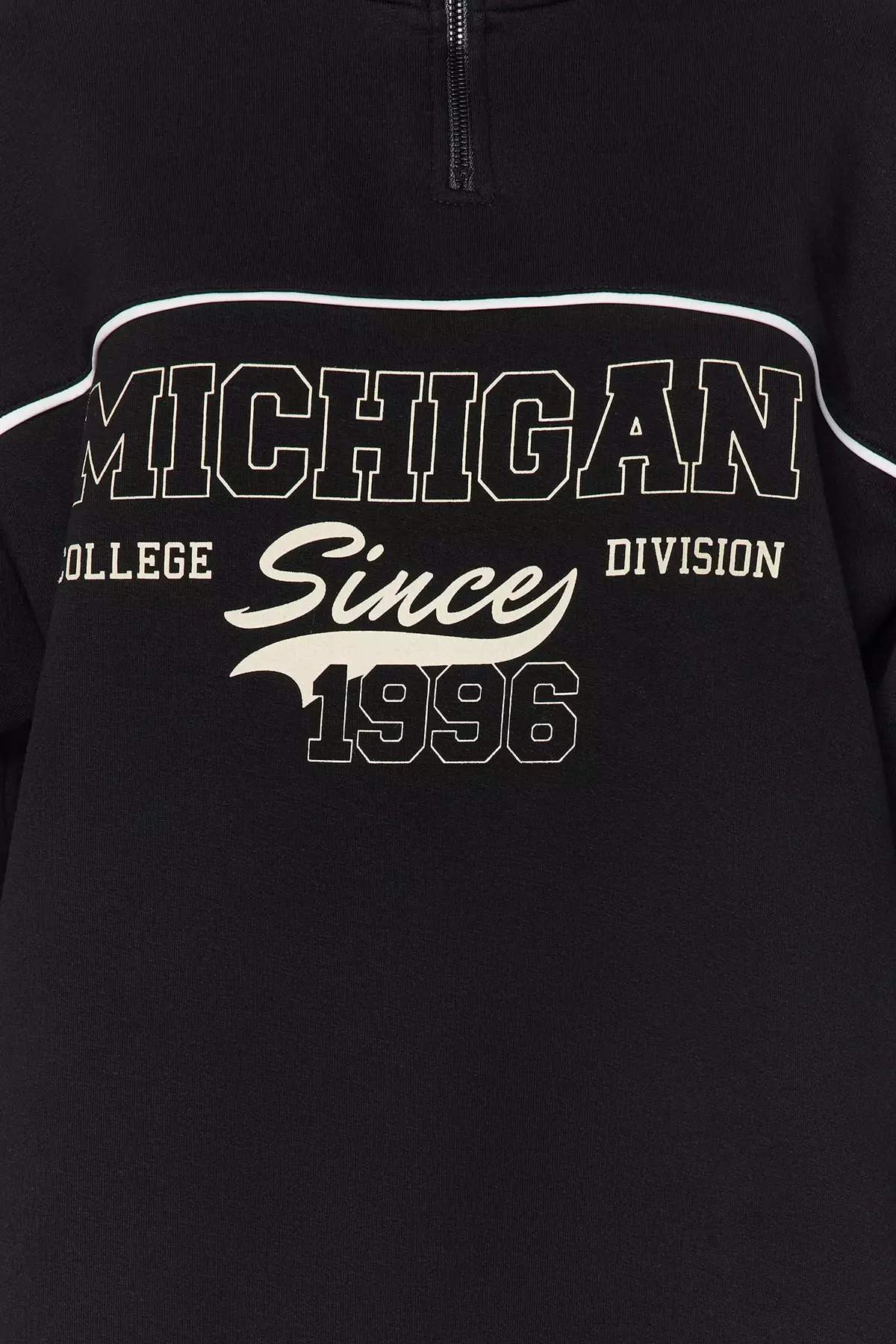 Zipper Printed Sweatshirt