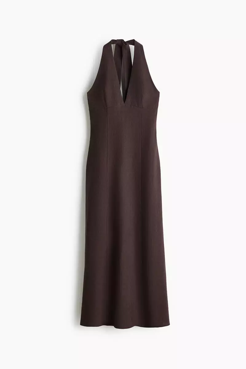 Linen halterneck dress
