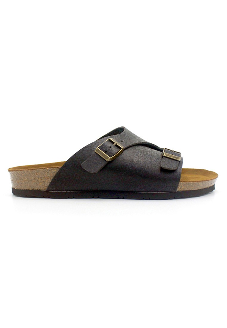 Jersey - Black Leather Sandals & Flip Flops