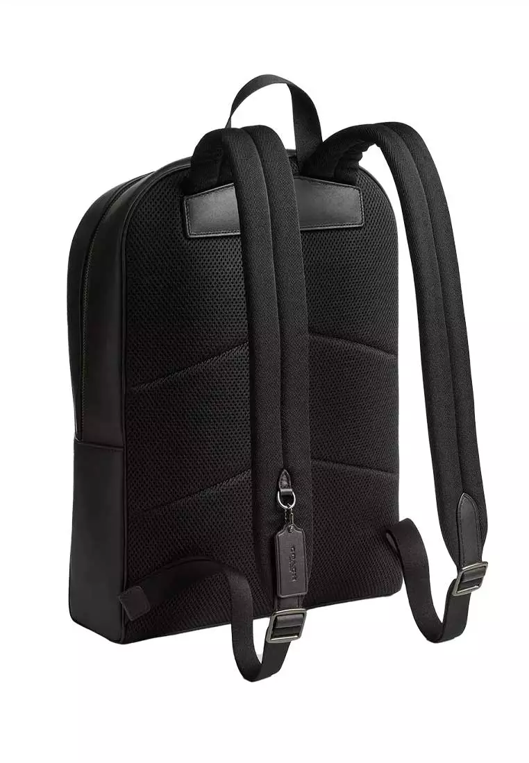 Owen Backpack In Signature Canvas Charcoal Black CAJ90