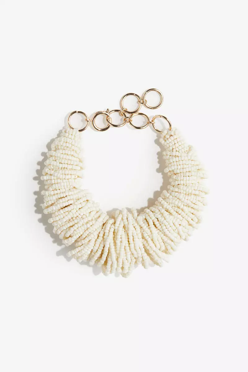 Glass-bead statement bracelet