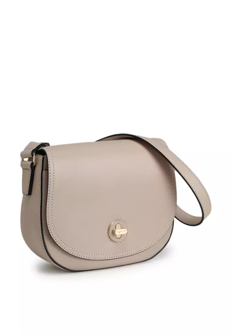 agnès b. Leather Saddle Bag 2025 | Buy agnès b. Online