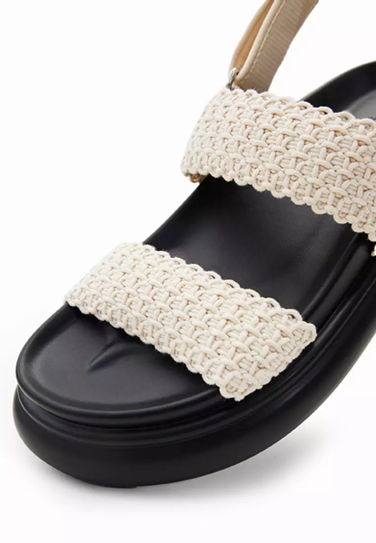 Desigual Woman Shoes Crochet platform strap sandals.
