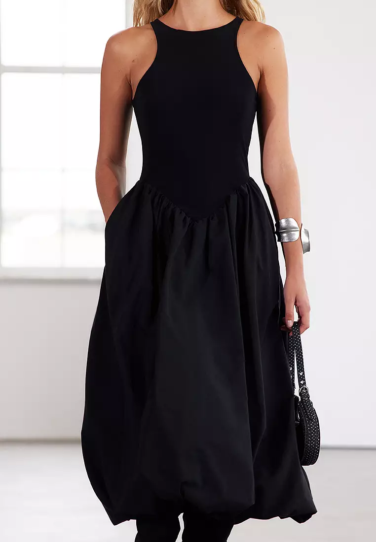 針織連身衣燈籠裙