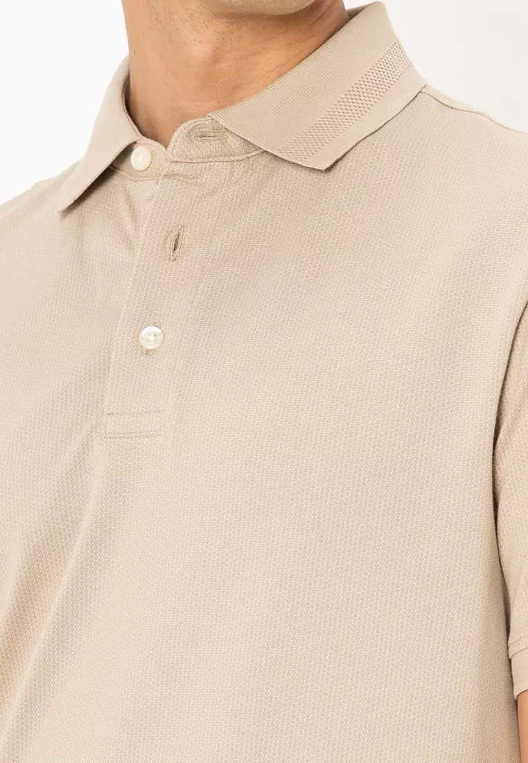 Single Jersey Jacquard Reg Polo Shirt - Tommy Mainline
