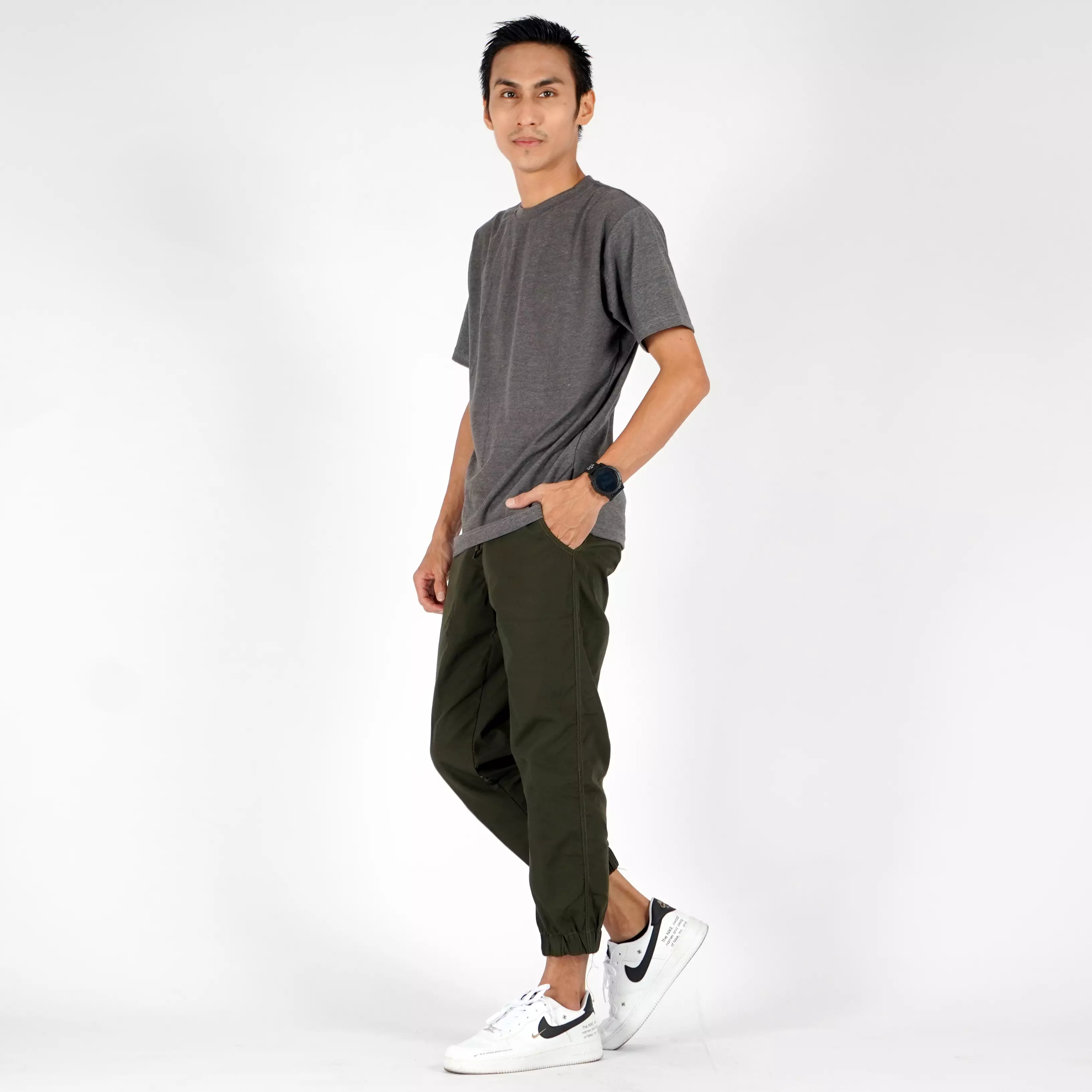 OKECHUKU Ichsan Celana Sirwal Jogger Pangsi 3/4 Slimfit Fashion Casual Pria