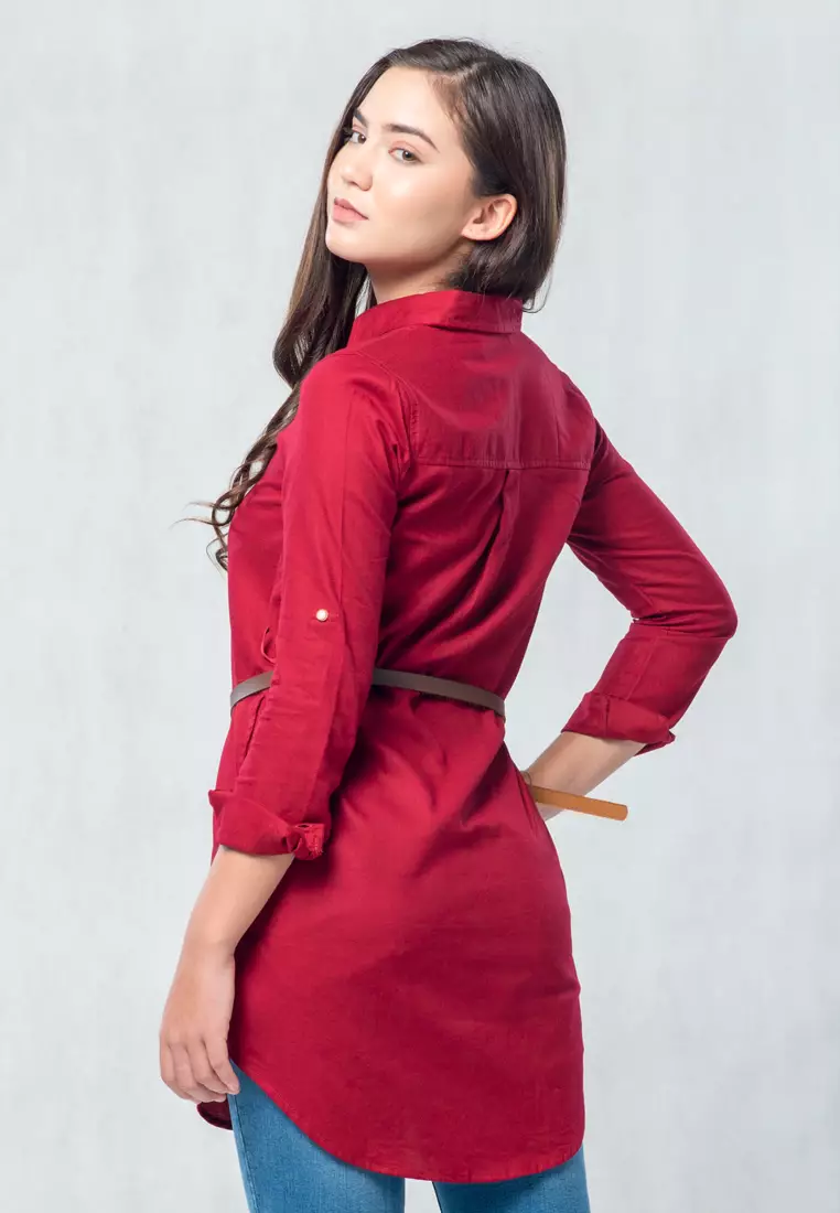 C2 Haskia Red Tunic Maxi