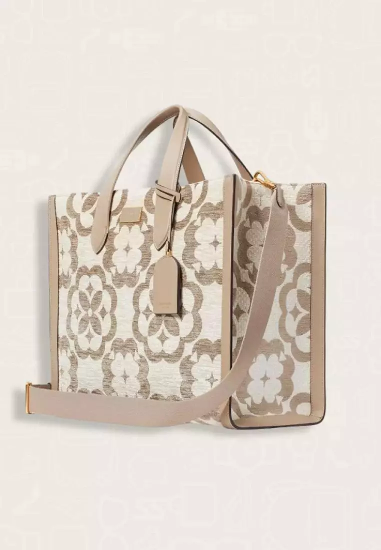 Kate Spade Spade Flower Monogram Manhattan Chenille Large Tote Timeless