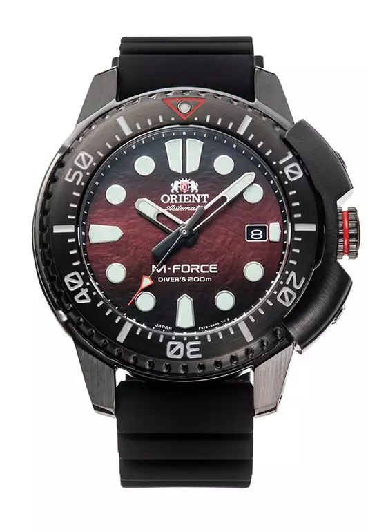 Orient M-Force Diver Black Rubber Analog Automatic Watch For Men OR-RA-AC0L09R00B