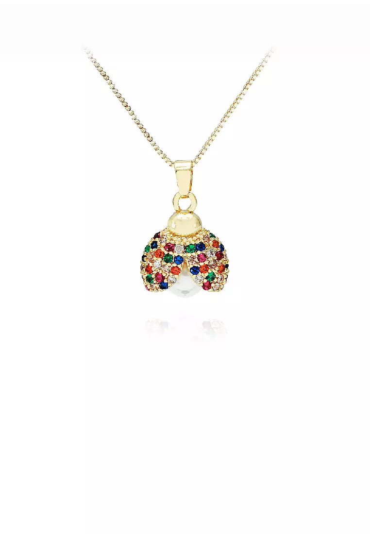 Gold outlet ladybug pendant