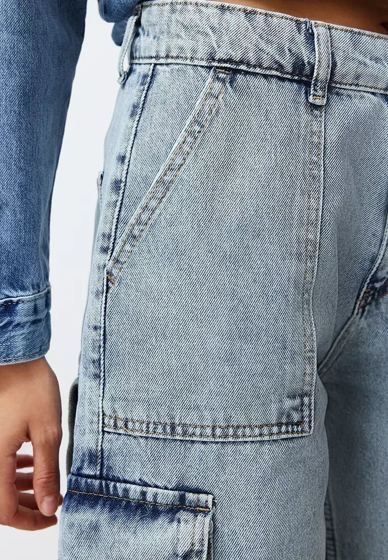 Cargo Denim Shorts