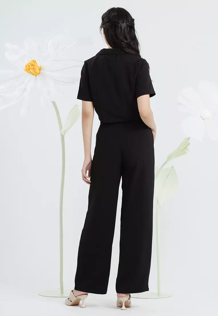 Kara Crop Blazer in Black