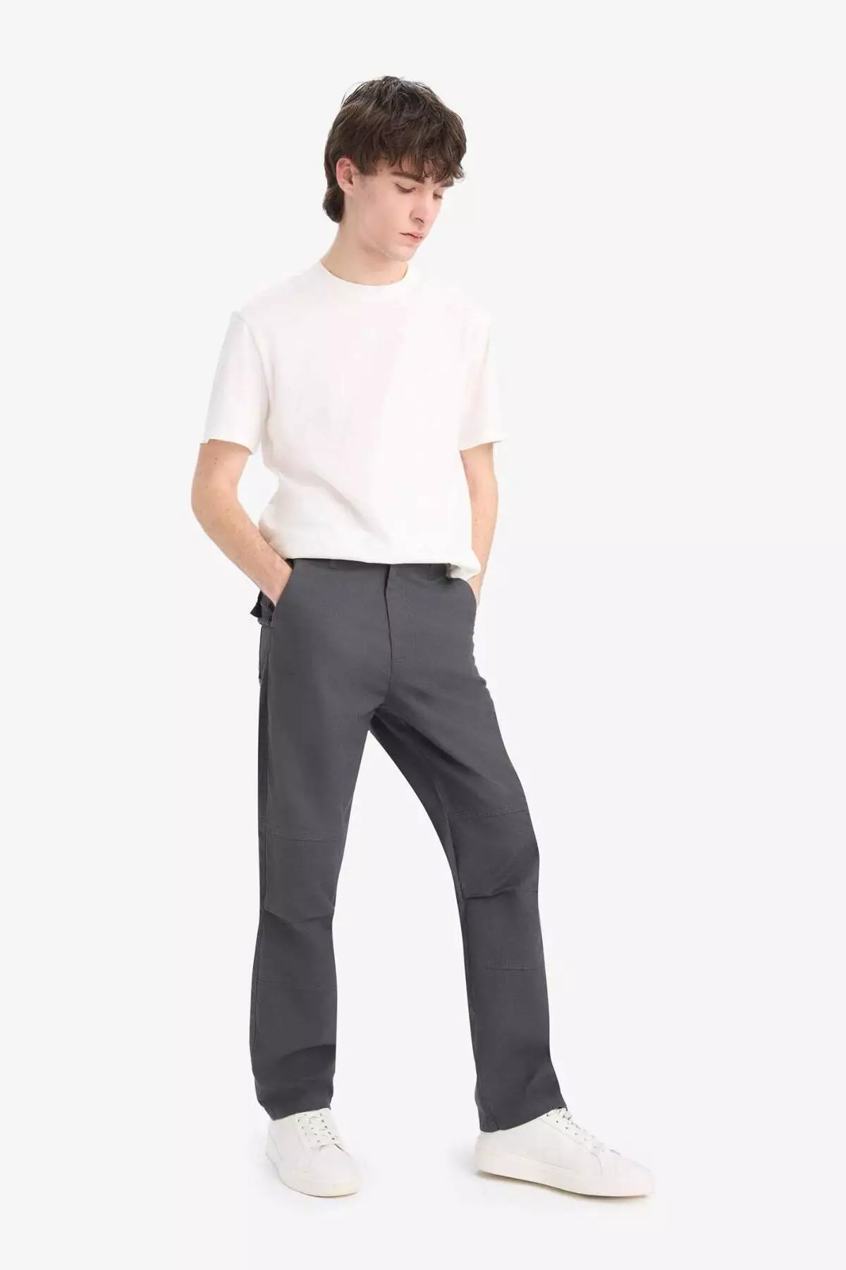 Loose Relaxed Fit Wide Leg Three Pockets Wide Leg Summer Pants D8544Ax25Sp