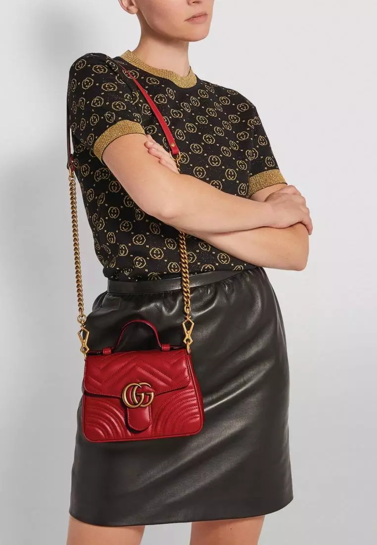 Jual Gucci GUCCI GG Marmont Mini Bag Red Original 2024 ZALORA