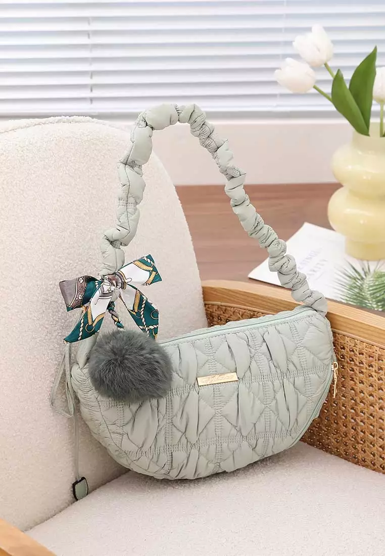 GYKACO KYUMI Sage Green - Tas Wanita Sling Bag - Fashion Top Handle Bag (Import)