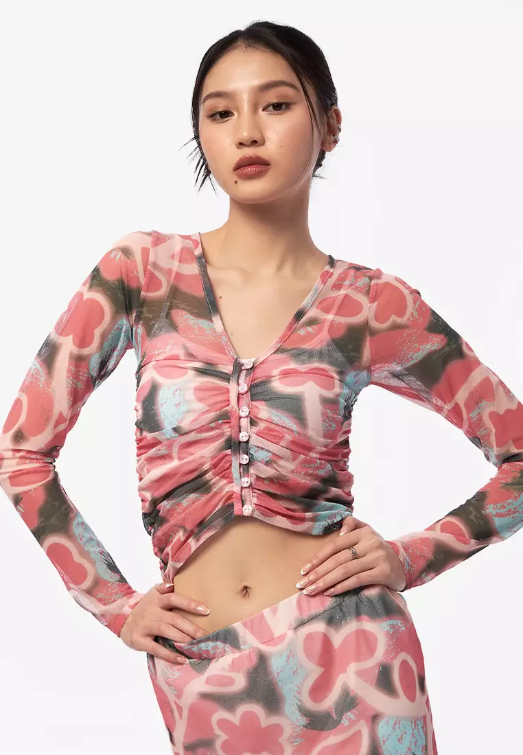 Printed Long Sleeve Top