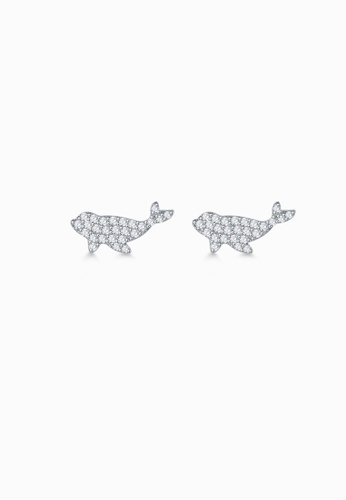 THIALH London silver Polar Paradise White Whale Earrings 92314AC7B71B7DGS_1